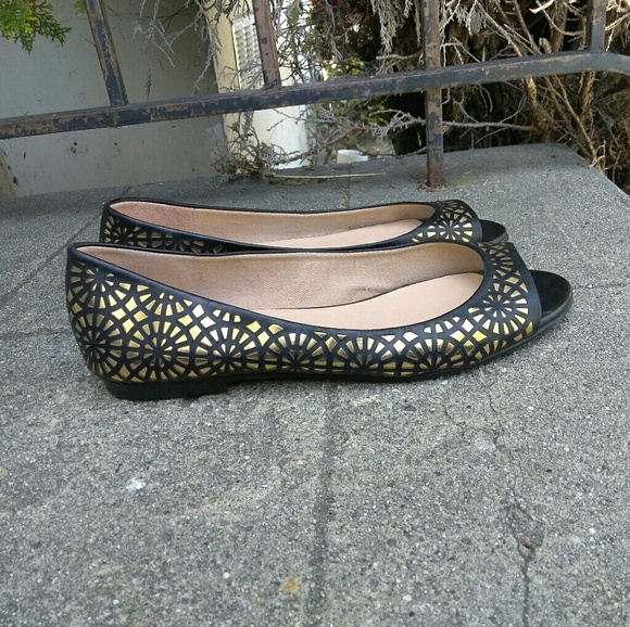French Soles FSNY Open Toe Flats FS/NY - Picture 3 of 6